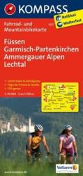 3127. Füssen, GarmischPartenkirchen, Ammergauer Alpen, Lechtal kerékpáros térkép 1: 70 000 Fahrradkarten (2011)