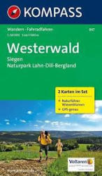847. Westerwald, Sieg, Naturpark LahnDillBergland, 2teiliges Set mit Naturführer turista térkép Kompass (2011)