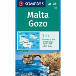 Málta, Gozo turistatérkép - Kompass 235 (ISBN: 9783990446416)