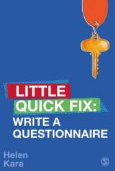 Write a Questionnaire: Little Quick Fix (ISBN: 9781526467751)