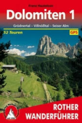 Dolomiten 1 - Grödnertal I Villnößtal I Seiser Alm túrakalauz Bergverlag Rother német RO 4248 (2010)