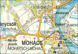 Baranya megye - vármegye térkép Topográf kisatlasz (2008)