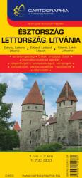 Észtország, Lettország, Litvánia térkép (2006)