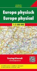 Európa autótérképe domborzat árnyékolással (2005)