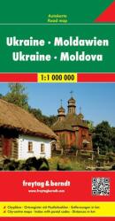 Ukrajna térkép, Moldova térkép 1: 1 000 000 Freytag AK 6801 (2008)