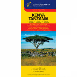 Kenya, Tanzánia térkép (2005)