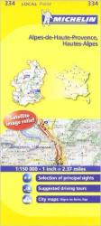 334. Alpes de Haute Provence térkép, Hautes Alpes térkép Michelin 1: 150 000 (2005)