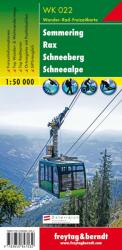 WK 022 Semmering · Rax · Schneeberg · Schneealpe túristatérkép (1998)
