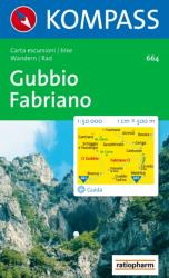 664. Gubbio Fabriano turista térkép Kompass 1: 50 000 (ISBN: 9783854913269)