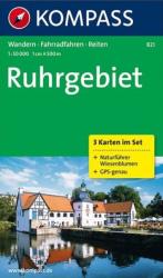 821. Ruhrgebiet, 3teiliges Set mit Naturführer turista térkép Kompass (2010)