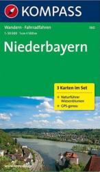 160. Niederbayern, 3teiliges Set mit Naturführer turista térkép Kompass (2010)