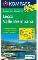 105. Lecco, Valle Brembana turista térkép Kompass (2011)