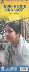 India észak és nyugat térkép ITM 1: 1 900 000 (2009)