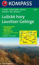 2084. Lausitzer Gebirge//Lužické hory, CZ/D turista térkép Kompass (2010)