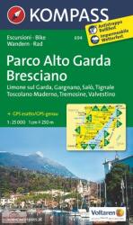 694. Parco Alto Garda Bresciano, 1: 25 000 turista térkép Kompass (2011)