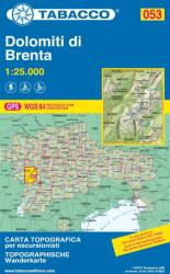 Dolomitok turistatérkép 053. Dolomiti di Brenta turista térkép Tabacco 1: 25 000 (2010)