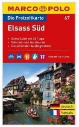 67. Elsass Süd térkép, Dél-Elzász térkép 1 : 120 000 Marco Polo (2012)