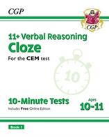 11+ CEM 10-Minute Tests: Verbal Reasoning Cloze - Ages 10-11 Book 1 (ISBN: 9781789081886)