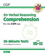 11+ CEM 10-Minute Tests: Comprehension - Ages 10-11 Book 1 (ISBN: 9781789081909)