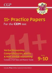 11+ CEM Practice Papers - Ages 9-10 (with Parents' Guide & Online Edition) - CGP Books (ISBN: 9781789082456)