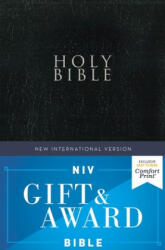 NIV, Gift and Award Bible, Leather-Look, Black, Red Letter, Comfort Print - Zondervan (ISBN: 9780310450375)