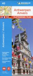 40. Antwerpen térkép Michelin Antwerpen várostérkép (ISBN: 9782067235830)