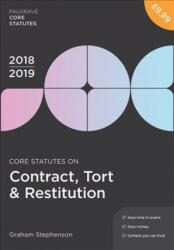 Core Statutes on Contract Tort & Restitution 2018-19 (ISBN: 9781352003383)