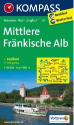175. Fränkische Alb, Mittlere turista térkép Kompass (2011)