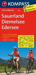 Hartă ciclistă Kompass: Sauerland, Diemelsee, Edersee (2012)