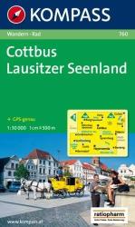 760. Cottbus, Lausitzer Seenland turista térkép Kompass (2009)