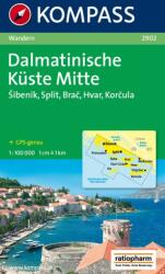 2902. Közép-Dalmácia térkép Kompass 1: 100 000 (2009)