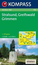 858. Stralsund, Greifswald, Grimmen turista térkép Kompass (2009)