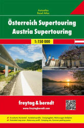 Ausztria atlasz, Ausztria térkép, Ausztria Supertouring atlasz Freytag & Berndt 1: 150 000 (ISBN: 9783707917802)