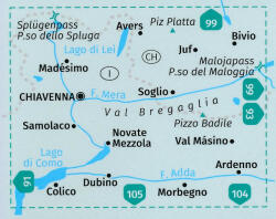 Valchiavenna - Val Bregaglia turistatérkép - KOMPASS 92 (ISBN: 9783990444344)
