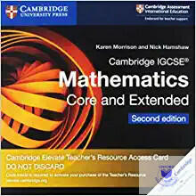 Cambridge IGCSE® Mathematics Core and Extended Cambridge Elevate Teacher's Resource Access Card - Karen Morrison, Nick Hamshaw (ISBN: 9781108701532)