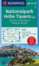 49. Hohe Tauern turista térkép Dél, Hohe Tauern Nemzeti Park Dél, Mallnitz, Obervellach, Maltatal, Mölltall turista térkép 4 az 1-ben, 1: 50e, 2019 (ISBN: 9783990444061)