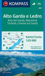 Garda-tó északnyugati rész turistatérkép - KOMPASS 690 (ISBN: 9783990443415)