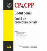 Codul penal. Codul de procedura penala. Editia a 20-a actualizata la 17 septembrie 2019 - Petrut Ciobanu (ISBN: 9786060250173)