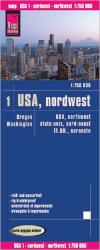 USA 1. Nordwest-USA térkép Reise 1: 750 000 (2005)