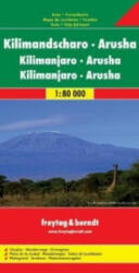 Kilimandzsáró térkép - Arusha, 1: 80 000 Freytag Kilimanjaro térkép, Kilimanjaro turista térkép (2009)