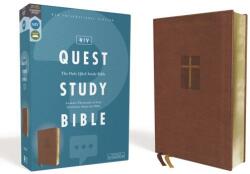 Niv, Quest Study Bible, Leathersoft, Brown, Comfort Print: The Only Q and A Study Bible - Christianity Today Intl (ISBN: 9780310450849)