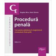 Procedura penala. Curs pentru admiterea in magistratura si avocatura. Teste-grila - Bogdan Micu, Radu Slavoiu (ISBN: 9786062713799)
