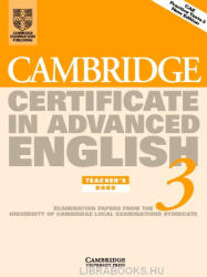 Corporate Author University of Camb: Cambridge Certificate in Advanced English 3 Teacher's Book (ISBN: 9780521797689)