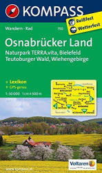 750. Osnabrücker Land, Naturpark Terravita, Bielefeld, Teutoburger Wald, Wiehengebirge turista térkép Kompass (2011)