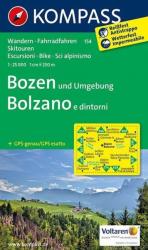 154. Bozen turista térkép Kompass 1: 25 000 (2012)