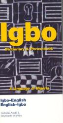 Igbo-English / English-Igbo Dictionary & Phrasebook - Nicholas Awde (1999)