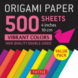 Origami Paper 500 sheets Vibrant Colors 4 (10 cm) - Tuttle Publishing (2019)
