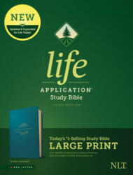 NLT Life Application Study Bible, Third Edition, Large Print (Leatherlike, Teal Blue) - Tyndale (ISBN: 9781496439352)