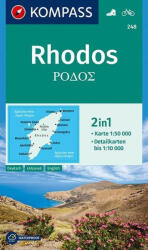 248. Rodosz térkép Kompass 1: 50 000 Rhodos turista térkép (ISBN: 9783990447192)
