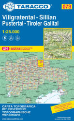 073 Villgratental, Sillian, Pustertal, Tiroler Gailtal 1: 25.000 túristatérkép - TABACCO (ISBN: 9788883151262)